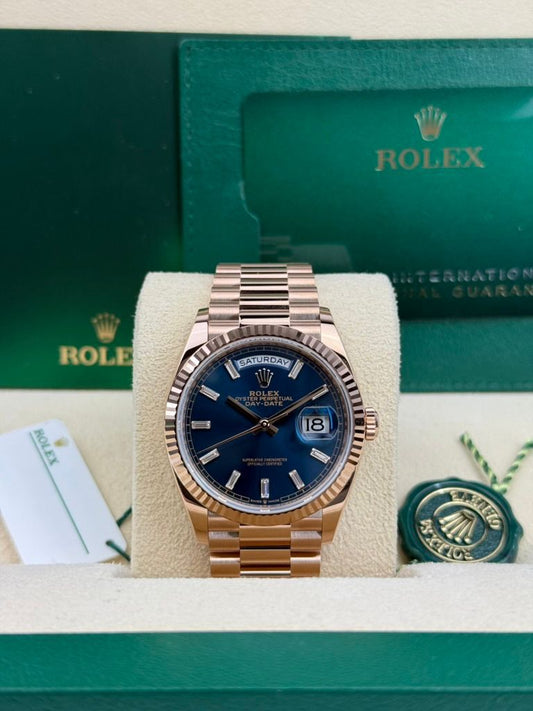 36mm Blue baguette New full set ref. 128235