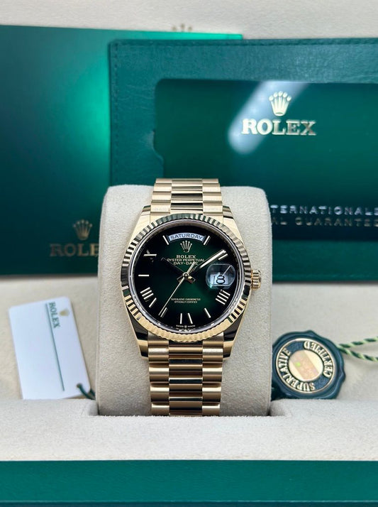 36mm Rolex Green ombre New full set ref. 128238